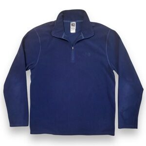 THE NORTH FACE TKA 100 Quarter Zip Fleece Pullover Navy Blue VINTAGE